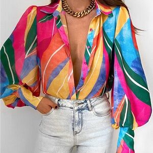 Runaway The Label “Fleetwood” Button Down Blouse